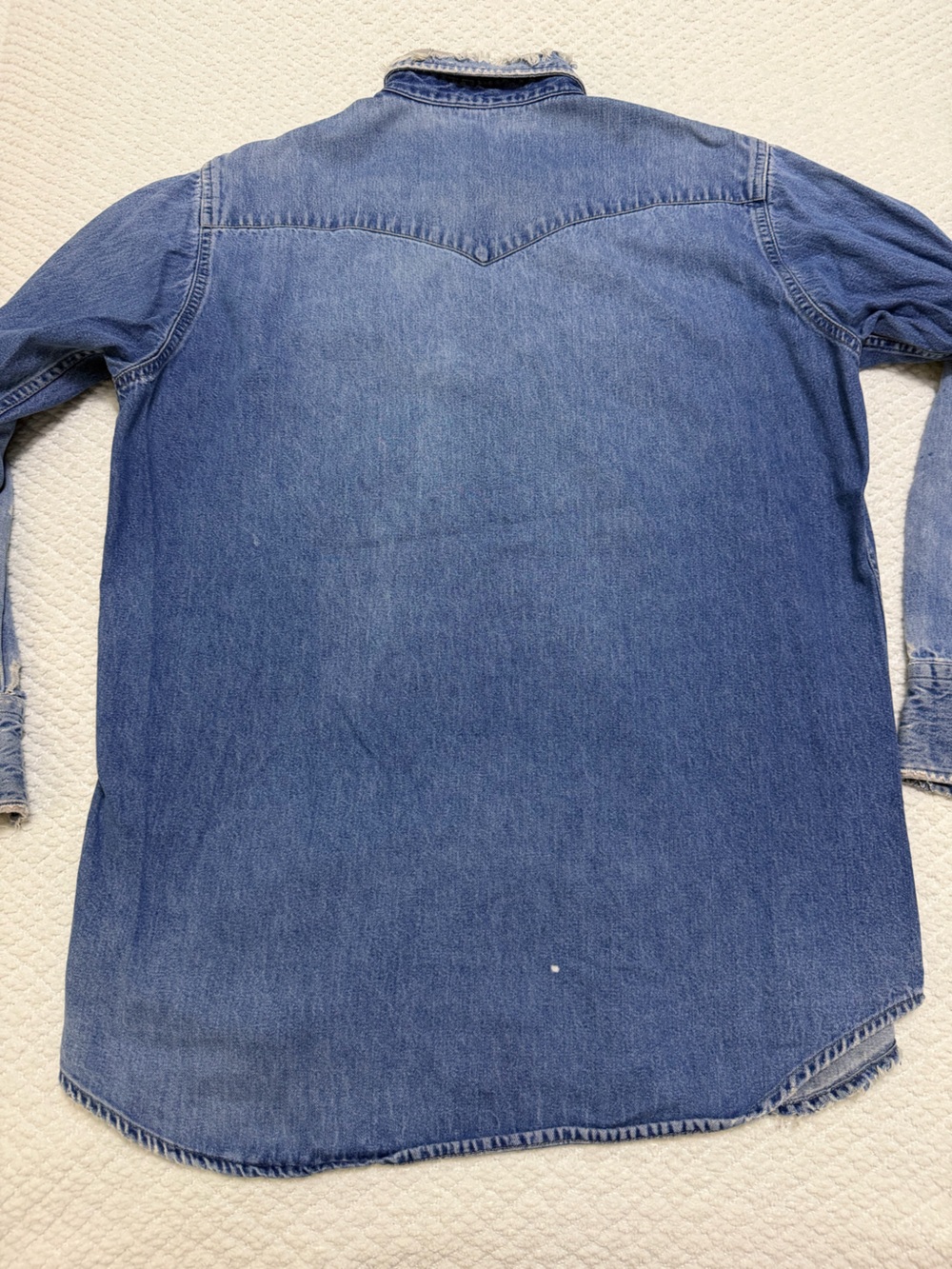 Vintage Carhartt Pearl Snap Long Sleeve Denim Shirt Men’s Size XL - Picture 11 of 13